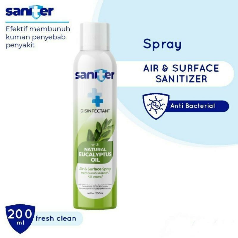 SANITER Desinfektan with Natural Eucalyptus Oil 200 exp juli 2023