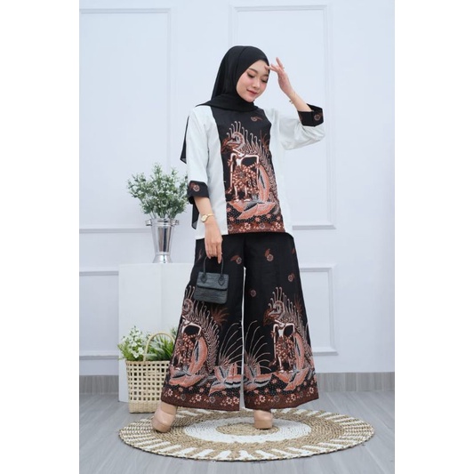 setelan batik kulot. Batik bluss. batik kulot