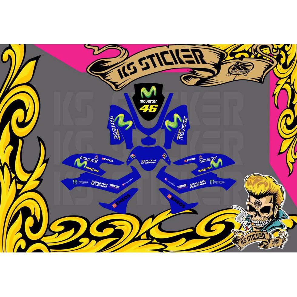Printing Stiker Decal Nmax 155 Movistar Biru Stiker Full Body