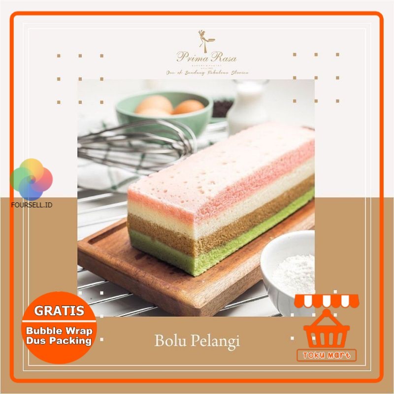 Prima Rasa - Bolu Pelangi (PACKING AMAN) - Rainbow Cake Primarasa Oleh Oleh Bandung Kue Bandung