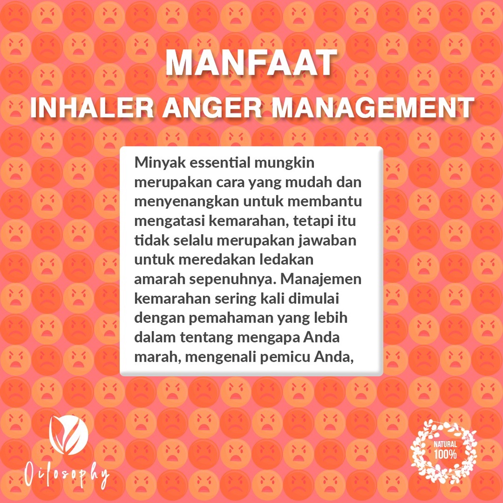 Inhaler Angry Management Essential Oil Aromatherapy Penurun Tekanan Darah Oil Penenang Pikiran Obat Pereda Stress Cemas Obat Darah Tinggi Ampuh Herbal Alat Hisap Hidung Mirip Inheler Viks Essential Oil Orange Minyak Ylang Ylang Lavender Oil Pure Original