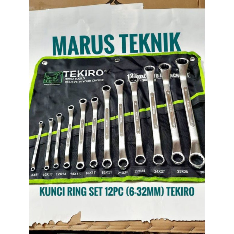 Kunci Ring Set 12 pc 6-32mm TEKIRO