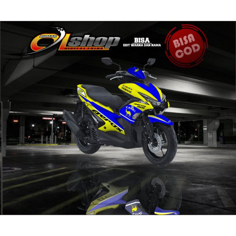 Decal Aerox motif camel variasi Sticker motor