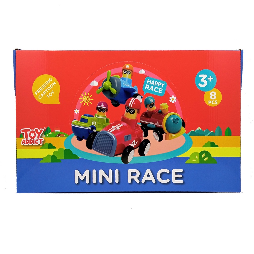 Toy Addict Mini Race Pressing Cartoon Toy Mainan Anak