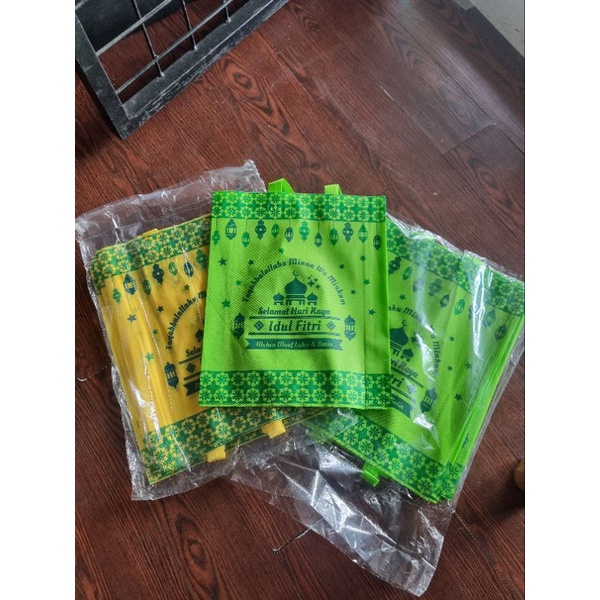 KELIPATAN ORDER 12 PCS / Tas spunbond IDUL FITRI 38x45x8 / GOODIE BAG IDUL FITRI 38x45x8 / Tas spunb