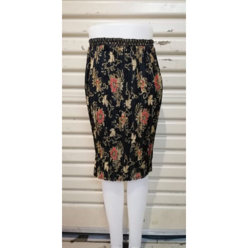 IndahKebaya | ROK PLISKET PENDEK / PLISKET BATIK SUTRA SILKY / BAWAHAN KEBAYA MURAH / JUMBO