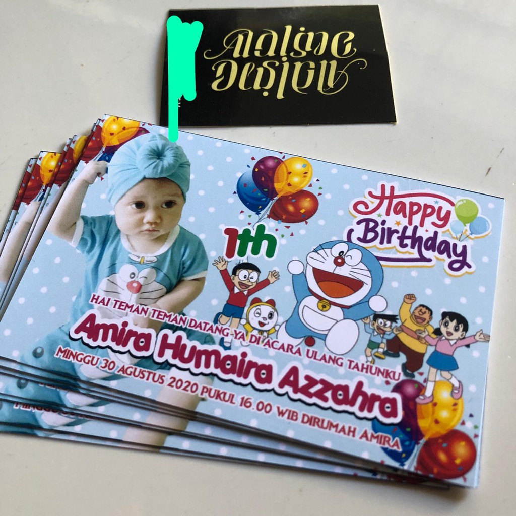 cetak kartu ucapan ulang tahun anak birthday custom nama | seri 2