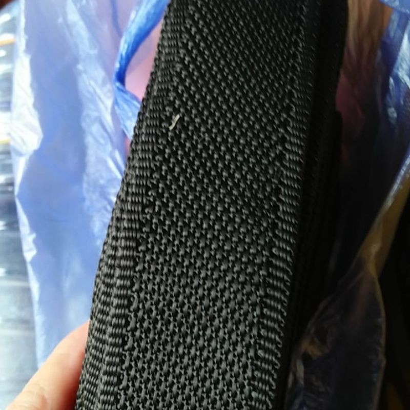 BISBAN KRB 3,8 cm - Hitam Tebal Tali Tas Per Roll