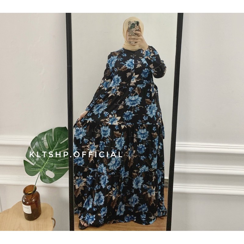 DRESS RAYON / DRESS SYAR’I / GAMIS SYARI / GAMIS PREMIUM-Gemi blue