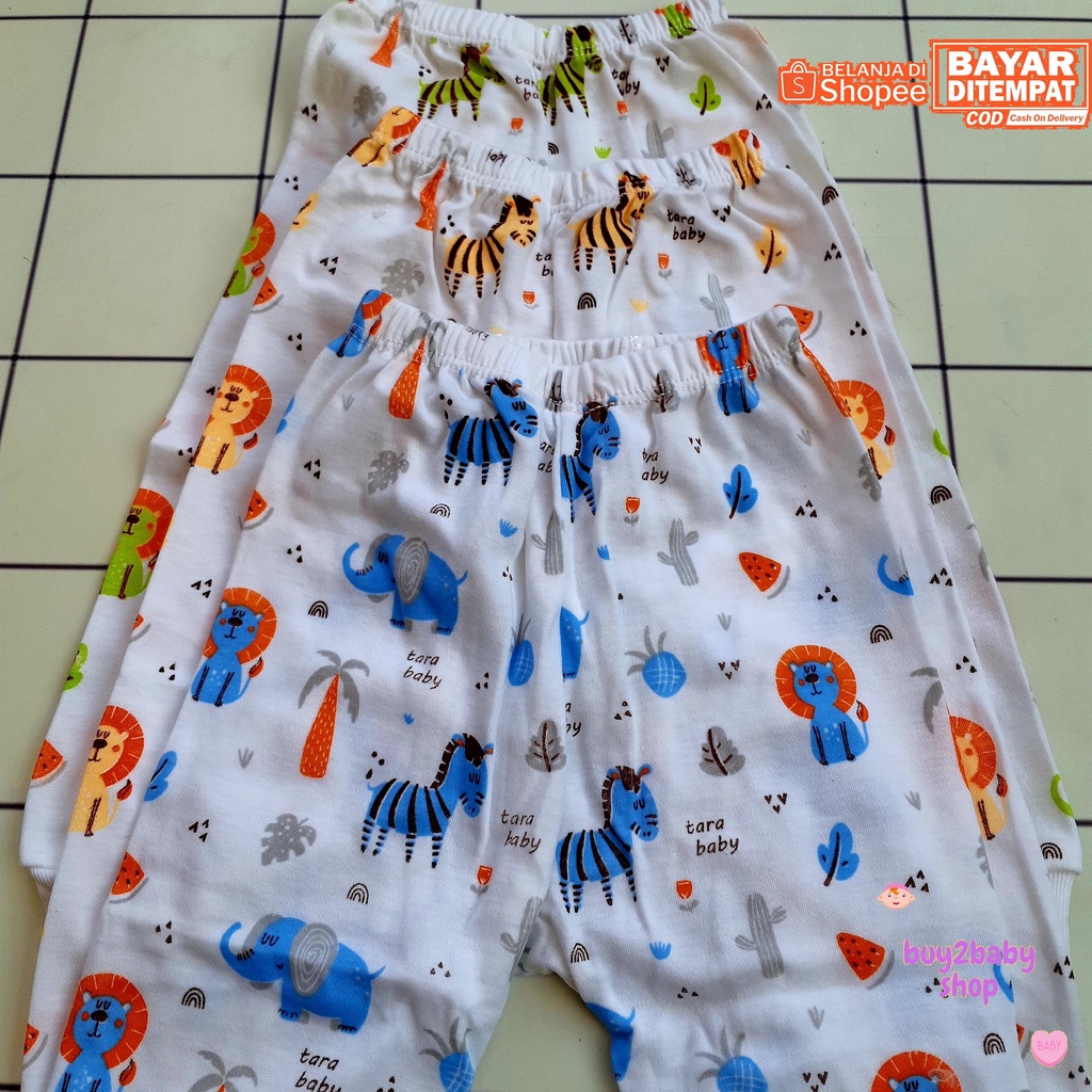 Celana panjang bayi Tara Animal &amp; Fruit Series 0-12 Bulan 3 PCS