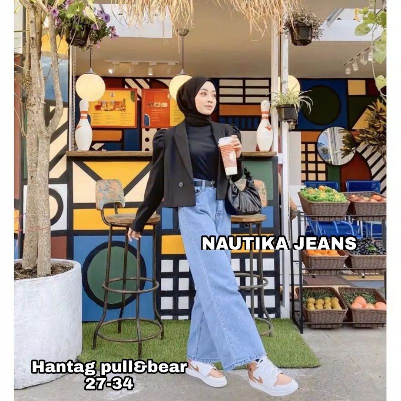 HIGHT WAIST KULOT JEANS WANITA PREMIUM/KULOT POLOS