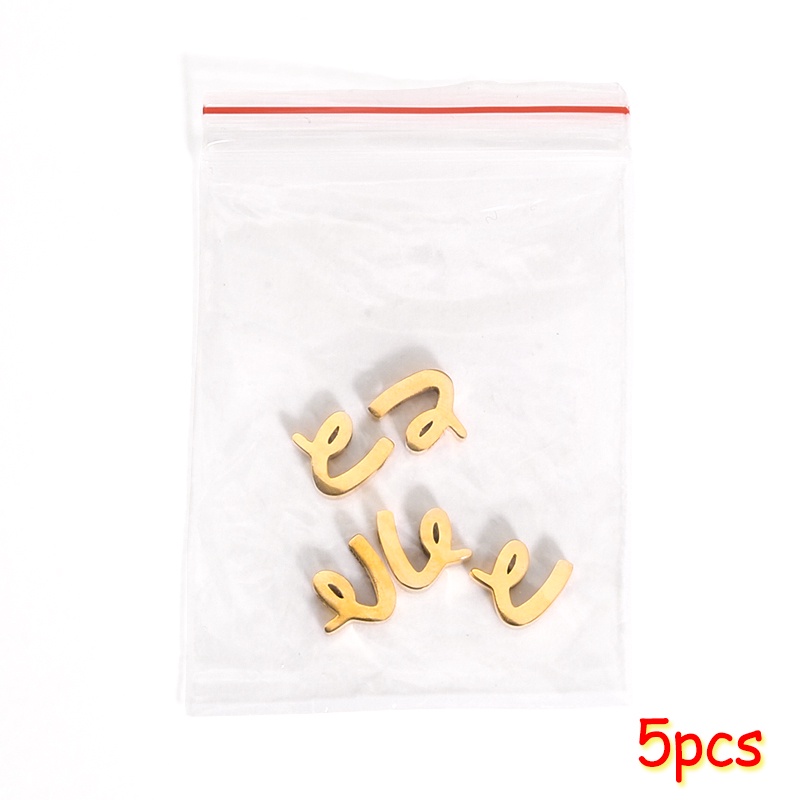 1 PC Letter Stainless Steel Liontin Alfabet Alphabet Anting -anting Aksesoris untuk Perhiasan Membuat Perhiasan Gelang DIY