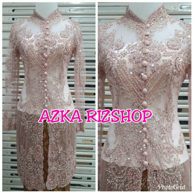 ATASAN KEBAYA PAYET WISUDA/AKAD KEBAYA PESTA KEBAYA NUDE KEBAYA TUNIK + LONGTORSO