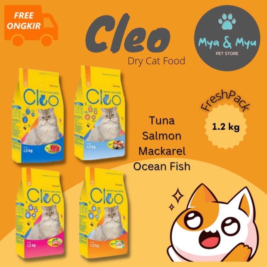Cleo Dry Cat Food 1.2kg Makanan Kering Kucing 1.2 kilogram