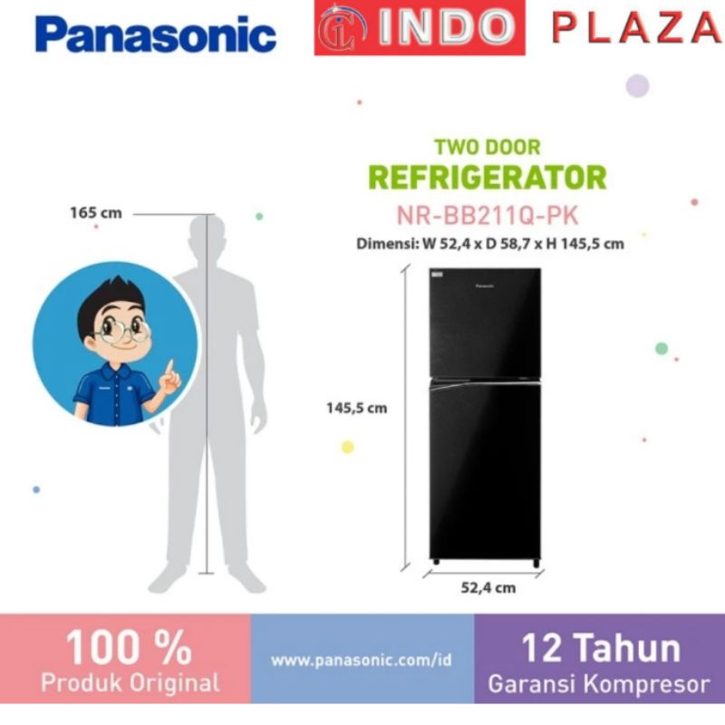 KULKAS PANASONIC 2 PINTU INVERTER NRBB211Q / 231Q PRIME FRESH