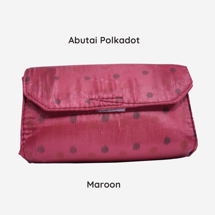 TERLARIS MUKENA ABUTAI POLKADOT / MUKENA TRAVELLING / MUKENA CANTIK/ RINGAN - MAROON