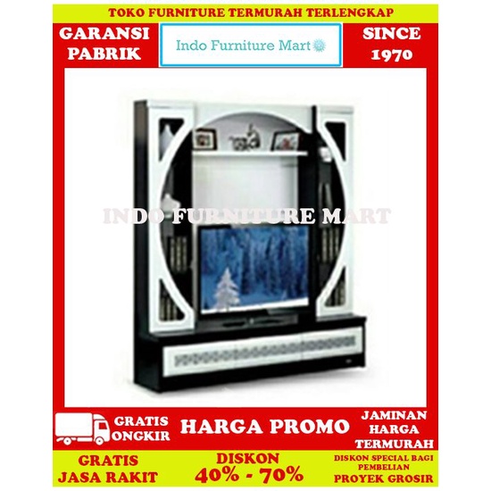 Meja Tv Rak Tv Lemari Bufet Olympic Tv Hias Premium Oval Wuh01141