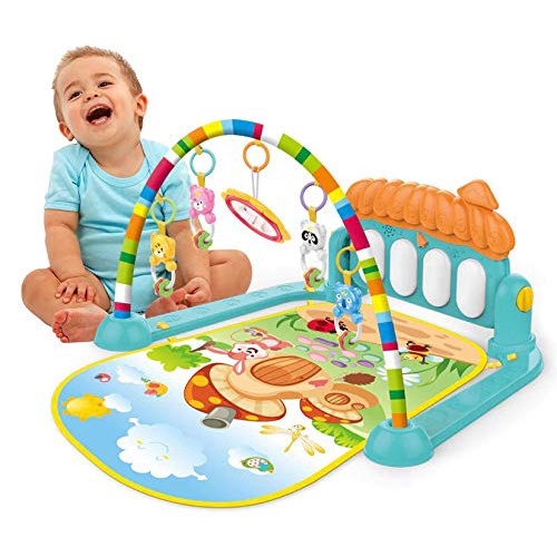 ☀ INDOLAND ☀ Baby Play Gym Mainan Anak Bayi Rattle &amp; Piano Playmat Matras / Kasur Bayi Playgym Musical T005