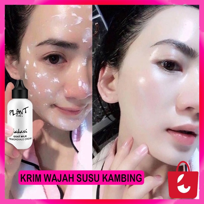 [100% Asli + Real Pict] Krim Foundation Wajah Susu Kambing Krim Pencerah Wajah Mencerahkan Kulit Tubuh Riasan Dasar Pencerah Lingkaran Hitam