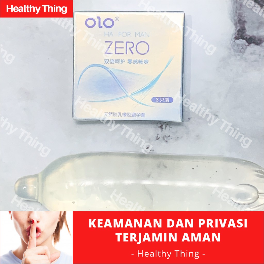 Kondom OLO For Man Zero Super Smooth Condom Tipis 0.01mm