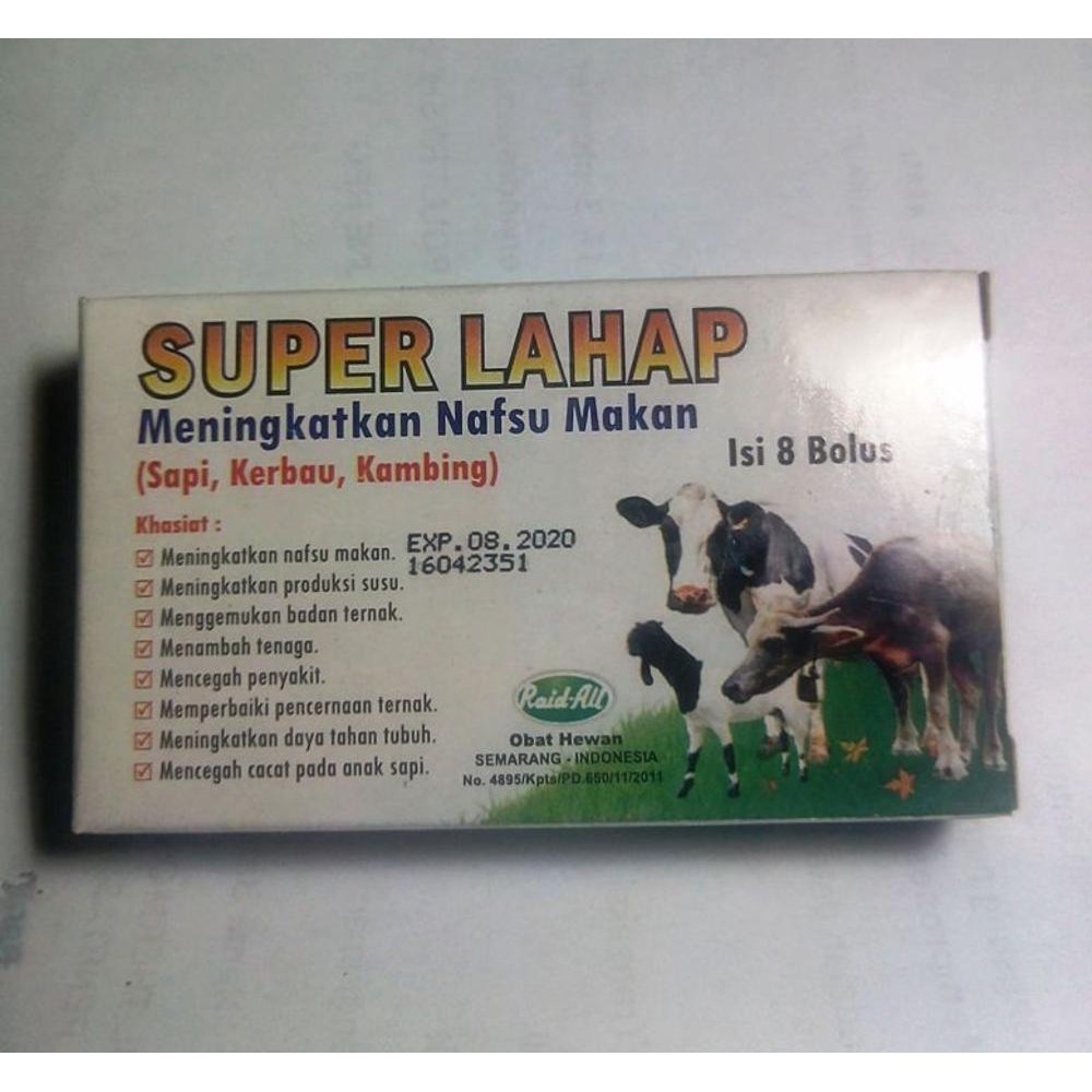 Super Lahap 1 Lusin Penambah Nafsu Makan Sapi Kerbau Kambing