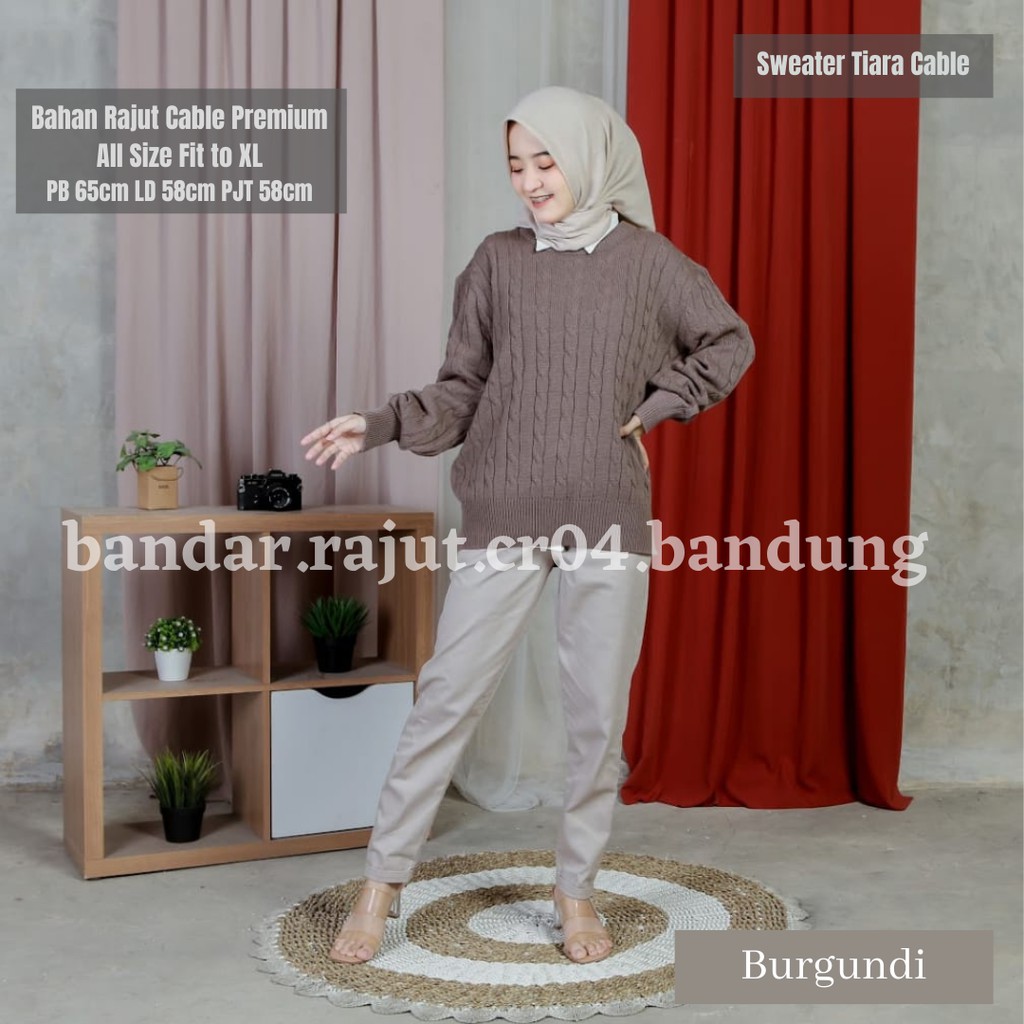 Sweater Rajut Tiara Cable 7 Gate Branded