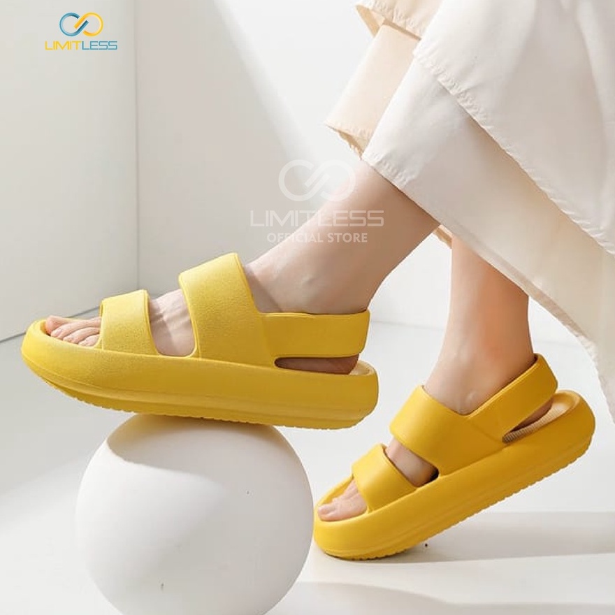 Sandal Gunung Wanita Lalisa Limitless Sandal Wanita Tali Belakang Sendal Cewek Wedges Korean Style