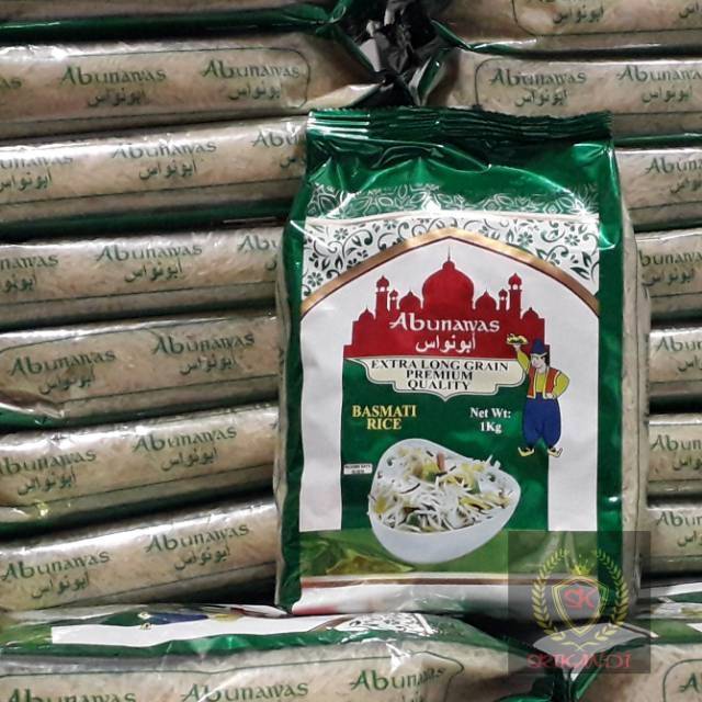 

Beras Abunawas Basmati India Original Long Rice 1kilogram Abu Nawas Kebuli Kabsah Briyani Mandhi