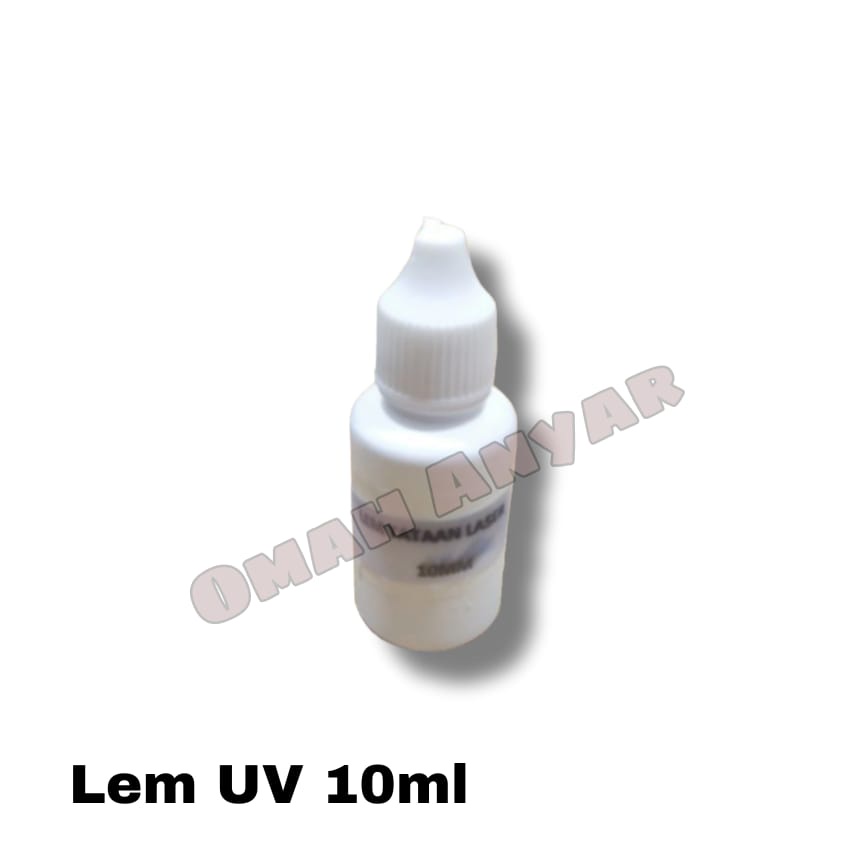 Tatakan Laser Kaca Meja Ruang Tamu Makan 3cm 4cm 5cm Lem UV Huben 10 mL