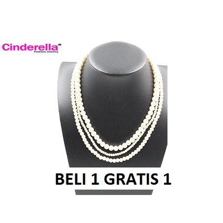 KALUNG MUTIARA KOREA 3 LILIT PENDEK AKSESORIS WANITA MURAH WANITA