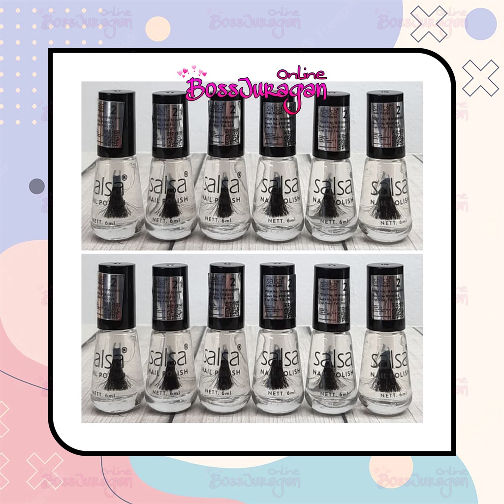 (BOSS) [ECER] SALSA KUTEK Bening | Hitam | Matte | Glossy - Salsa Nail Polish