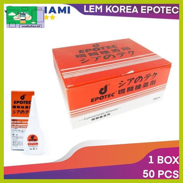 

R4E5Et- Lem Epotec Lem Korea Power Glue Lem Serbaguna1 Box Isi 50 Pcs Fyhf7T-