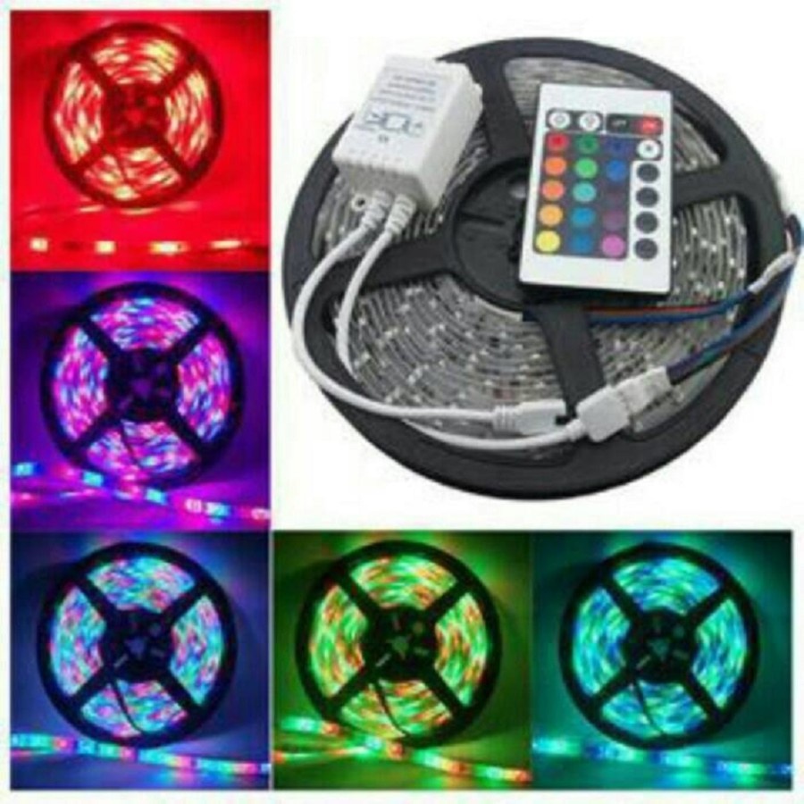 Barangunik2021-Lampu LED Strip 5 Meter + Remote/Led Strip Warna warni