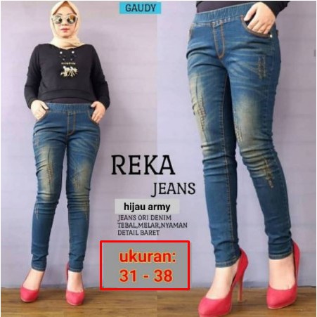 Ready Size 31-38 | Jegging Reka Jeans | Celana Panjang Legging Jeans Murah | Jegging Ripped