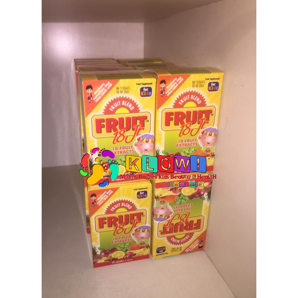 Fruit 18 Jr 30 Kapsul /Suplemen Anak / Vitamin Anak / Daya Tahan Tubuh Anak / Original