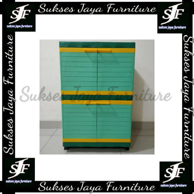 Lemari Plastik 2 Pintu / Lemari Anak Plastik 2 Pintu /Lemari Pakaian Mini Club