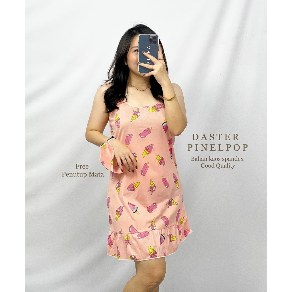 HOPYLOVY - Daster Wanita Tank Top New Tali Satu Sexy Daster Sleepwear