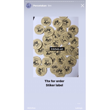 

STIKER LABEL PRODUK / GANTUNGAN BUKET