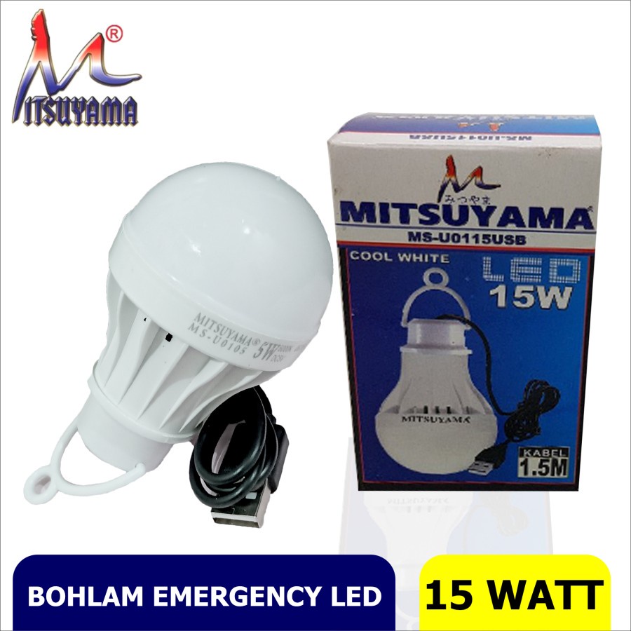 Bohlam Led USB Mitsuyama Kabel 1.5 Meter - Cool White Lampu Led USB