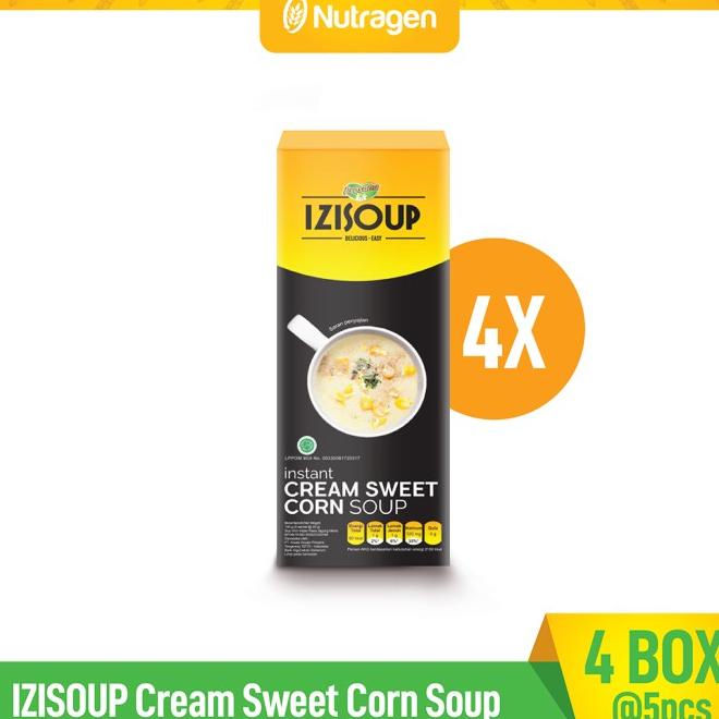 Izisoup Sweet Corn Soup (4 Box) - Menu Instan