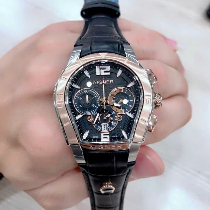 Jam tangan Aigner Palermo Silver Rosegold Black