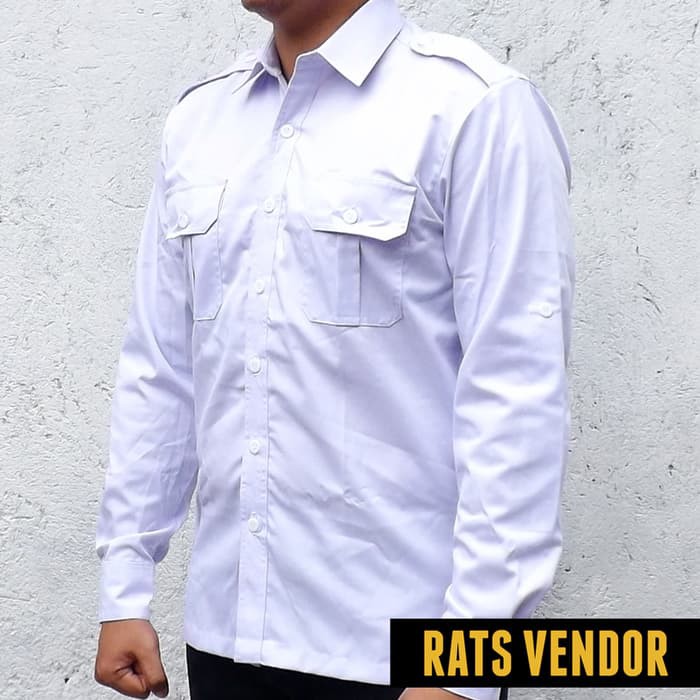 Kemeja Outdoor / Lapangan / Gunung / Pdl Lengan Panjang Putih