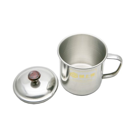 TERMURAH [ 8 CM ] Gelas Kopi Stainless + Tutup - Gelas Mug Cangkir Peralatan Minum Kopi Dan Teh Tahan Panas - Gelas Cantelan Stainless Stell