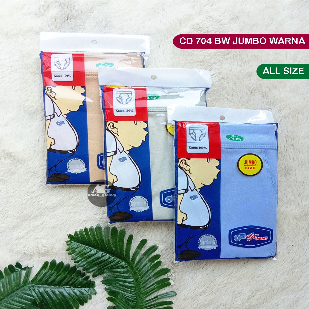 1 Pcs - 704 BW JUMBO | Celana dalam pria jumbo | CD big size | Celana lebar | gt man jumbo | Cd Pria | Celana Dalam | Jumbo