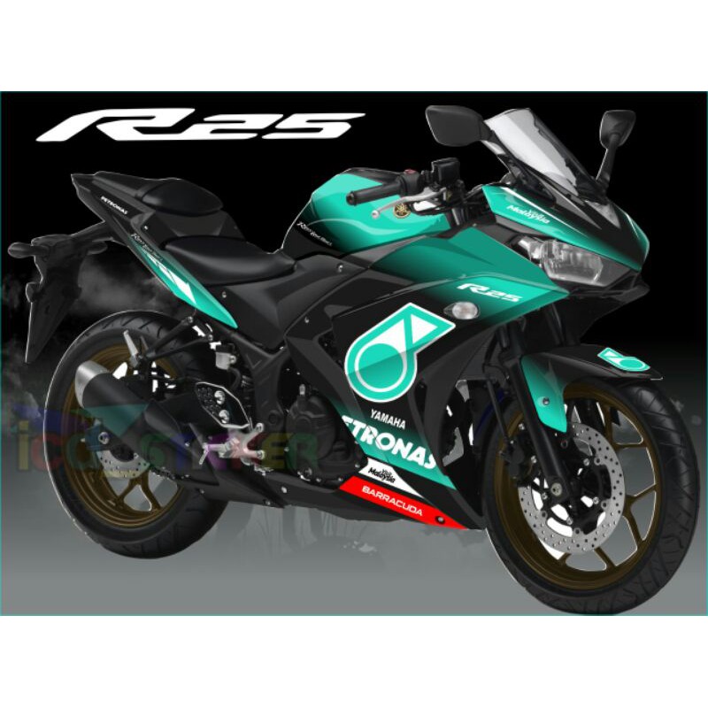 decal terbaru yamaha r25 petronas semua warna bisa custom