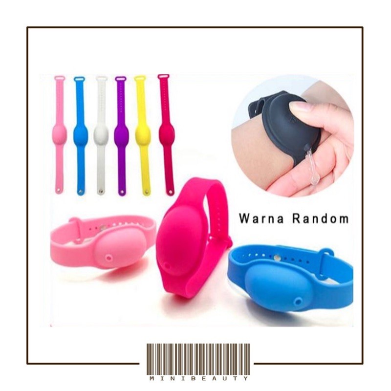 gelang hand sanitizer wrist band dispenser pembersih tangan portable warna warni