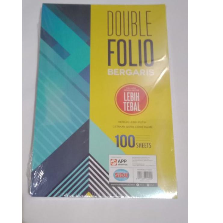 

jv CT0 DOUBLE POLIO BERGARIS 100SHEETS PP Stok Banyak'