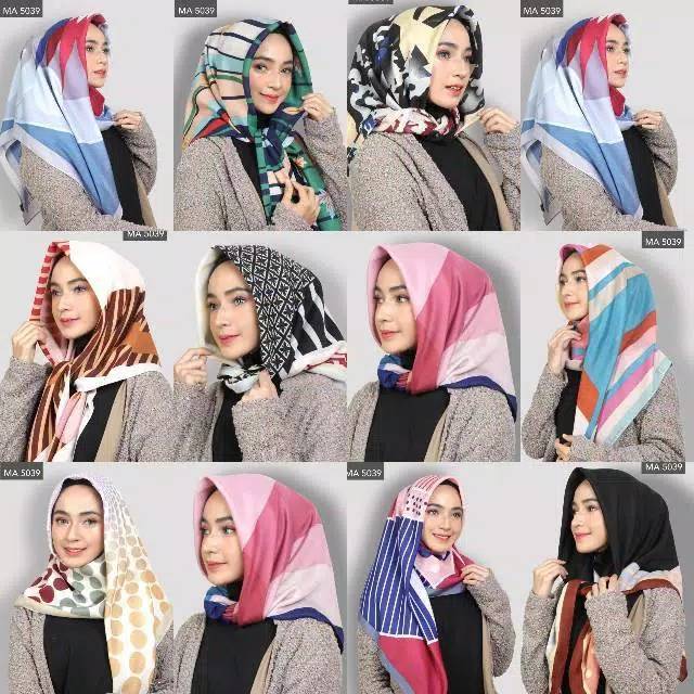 Hijab segi empat motif instant/grosir jilbab/kerudung segi empat murah