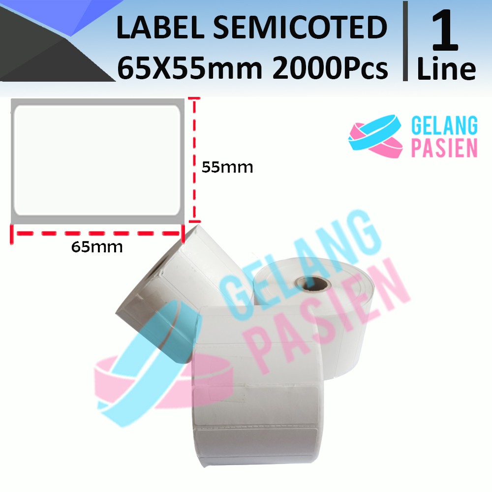 

Label Barcode Semicoated 65x55mm isi 2000 Pcs