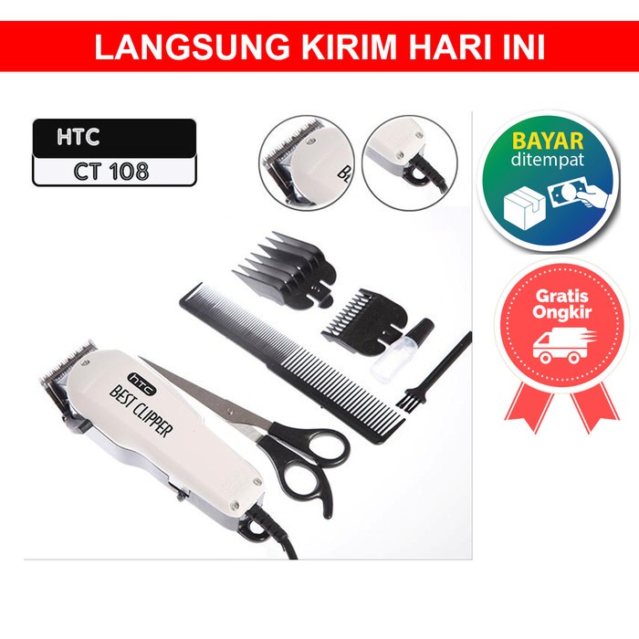 TARABABYSTORE-Alat Mesin Potong Pangkas Cukur Rambut Ukir Detailer HTC CT108 CT 108